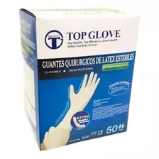 Guantes Estériles Top Glove Quirúrgico Talle 8 Látex 50 Un