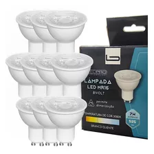 10x Lâmpada Led Dicroica Gu10 7w 3000k Dimerizável St2118 Cor Da Luz Branco-quente 110v/220v