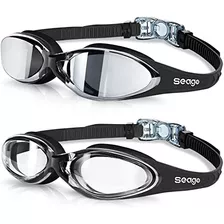 Seago - Juego De 2 Gafas De Natación Para Adultos, Hombres, 