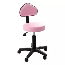 Cadeira De Escritório Urban Office Cadeira Mocho Verona Rosa Bebe Ergonômica Rosa-claro Com Estofado De Couro Sintético