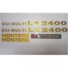 Mitsubishi Montero Pajero L4 2400 Sticker Resinado X 5 Unida