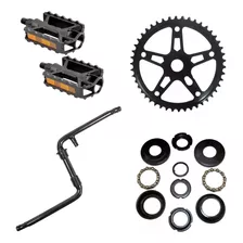 Kit Bike Aro 26 Coroa Central Monobloco Pedal Bicicleta