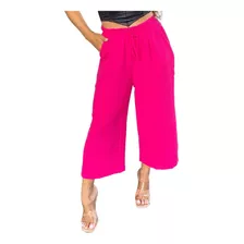 Calça Pantacur Pantalona Duna Bolso Cós Alto Envio Imediato