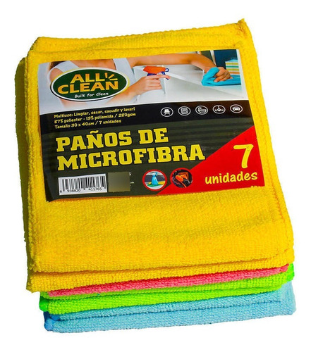 Paños De Microfibra Pack 7 Unid