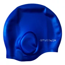 Touca De Natação Cobre Orelhas Cetus Cor Azul