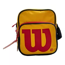 Bolso Manos Libres Cartera De Mano Wilson C Bandolero Acabado De Los Herrajes Pvc Color Amarillo Color De La Correa De Hombro Distinto Diseño De La Tela Liso