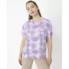 Polera M/c W Ez Tie Dye Tee Morado Mujer