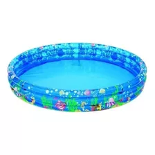 Pileta Inflable Redondo Jilong Tropical Fish 17011 190l Azul