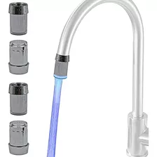 4 Pack Light Up Led Water Faucet, Growing Blue Color Le...