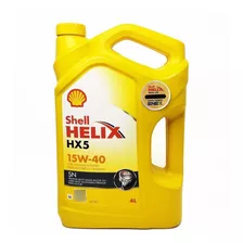 Aceite Motor Shell Helix Hx5 15w40 4 Litros Bencineros