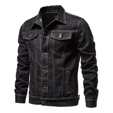 Chaqueta En H Para Hombre, De Jeans, De Un Solo Pecho, P