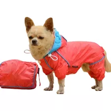 Impermeable Lluvia Para Perro Pequeño O Cachorro Capucha