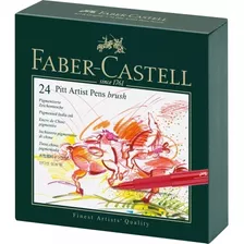 Marcadores Pitt Artist Brush Studio Set X 24 Faber Castell