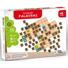 Jogo Educativo Formando Palavras - Madeira Didático Infântil