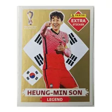 Figurita Extra Sticker Heung Min Son Gold Oro Mundial Legend