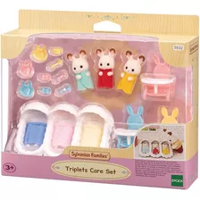 Coelhinhos Conjunto Cuidando De Trigêmeo Sylvanian Families