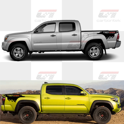 Calcomanas Toyota Tacoma Franja Trd Off Road 4x4 Caja Batea Foto 2