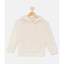 Casaco Infantil Feminino Sherpa Off White 