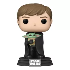 Luke W/ Grogu #482 Star Wars Mandalorian Funko Pop S/ Juros