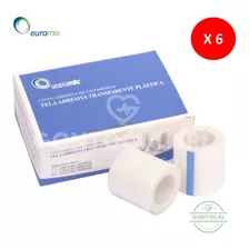 Caja X 6 Cintas Tipo Transpore Plástica 5,0 Cm X 9 Mts