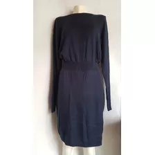 Vestido Azul, Tejido Guapa, Elastizado En La Cintura