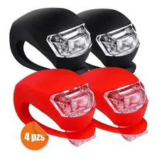 Set Luces Bicicleta Sapito De Silicon Luz Led Combo Paquete