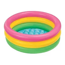 Alberca Inflable Redondo Intex Sunset Glow 58924 56l Rosa, Amarilla Y Verde