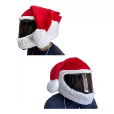 Casco Funda Navideña De Peluche Santa Claus