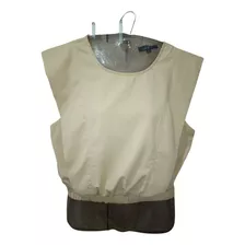 Blusa Cropped Alfaiataria Elegante Nude Tamanho 36/42 