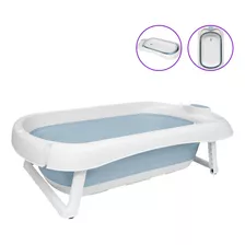 Banheira De Bebe Menino Até 15kg Prática Azul - Buba