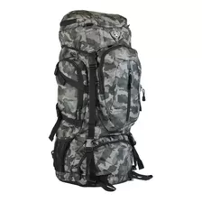 Mochila Camping Camuflado Cinza 70 Litros Clio Mc9170