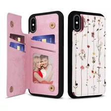 Funda De Piel Tipo Cartera Para iPhone XS Max