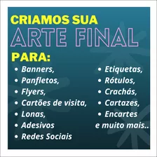 Criação De Arte Final Banners, Panfletos, Flyers E Cartões