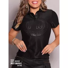 Blusa Feminina Polo Pitbull Original Ref 80510