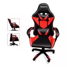 Cadeira Gamer Home Office Ergonômica - Tronyx Cor Vermelho Material Do Estofamento Couro Sintético