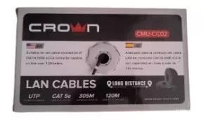 Cable Utp Cat 5e Bobina 305 Mts Rj45 Crown Redes Seguridad