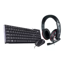 Kit Teclado E Mouse Com Fio Vinik + Headset Hoopson F036