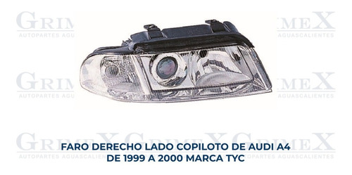 Faro Audi A4 1999-99-2000-00 Tyc Ore Foto 10