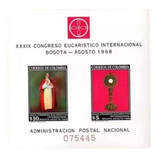 Estampilla Colombia Congreso Eucarístico Internacional 1968