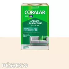 Tinta Acrílica Coralar Antimofo Interiores 18 Litros Acabamento Fosco Cor Pêssego