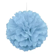 Pom Pom De Tejido Colgante Sólido - 16 , Azul Polvo, 1 Pc