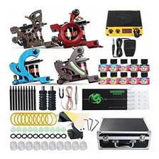 Kit Completo De Máquina Para Tatuajes Con 4 Ajustes Estándar