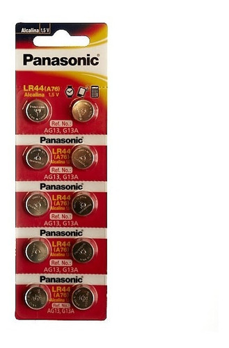 Pila Panasonic Lr44 Blíster X 10 Unidades