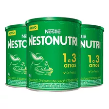 Kit 3 Nestle Nestonutri Fórmula Infantil 1 A 3 Anos De 800g