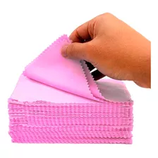 Flanela Para Limpeza De Óculos 004 Rosa Com 100 Unidades