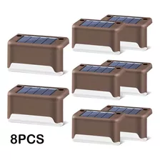 8pcs Luces Laterales De Piscina Solar, Luces De Escalera Que