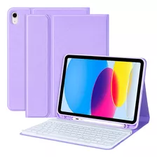 Funda Con Teclado Marca Coo / Para iPad 10.9 / Lavender