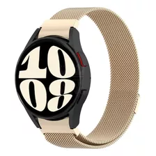 Pulseira Fecho Redge Metálica Para Samsung Watch6 40mm Cor Ouro Velho