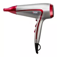 Secador De Cabelo Professional 5000w 3v Bivolt Alta Potência Cor Prata/vermelho 110v/220v