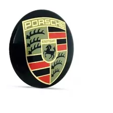 Emblema Adesivo Calota Miolo Tampa Roda Porsche 65mm / 6,5cm